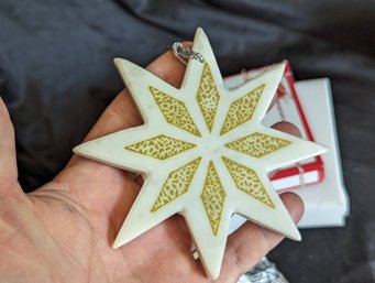 Collection Of Three Lenox Cut Stone Star Ornaments #27