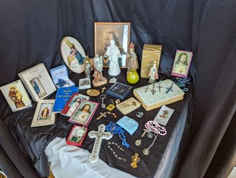 Large Collection Of Catholic Religious Items