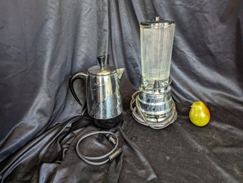 Grouping Of Two Kitchen Items Including A Blender And Electric Coffee Maker