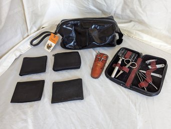 Collection Of Four Wallets A Travel Bag And A Kit #46