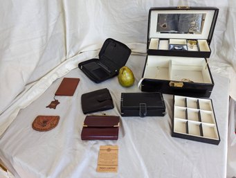 Grouping Of Wallets, Coin Purses And A Leather Jewelry Box #48