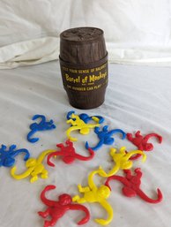 Vintage Toy Monkey In A Barrel Game