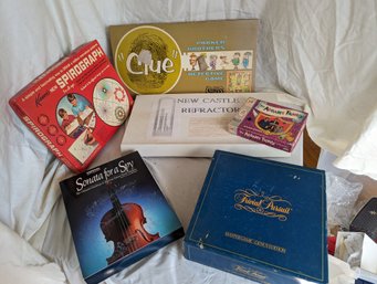 Collection Of Six Board Games And Puzzles