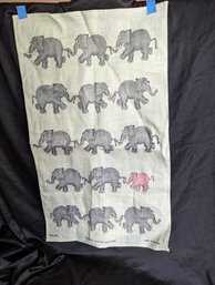 Irish Linen Elephant Tea Towel By Ulster Weavers