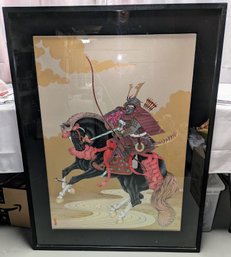 Framed, Signed & Numbered Gary Hostallero - ' Black Horse Shogun', Limited Edition 86/300