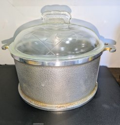 1940s Vintage Guardian Service Cast Aluminum Cookware Pot With Glass Lid - 1 Of 2