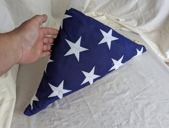 Folded American Memorial Flag