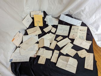 Collection Of Ephemera Child Hood Love Letters And Others From Friends And Family