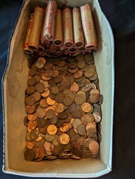 Collection Of Pennies With Some Wheaties