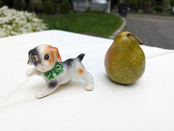 Porcelain Figurine Dog Made In Japan