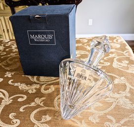WATERFORD MARQUIS CRYSTAL OMEGA TILTED SIDE REST DECANTER STOPPER 10 '
