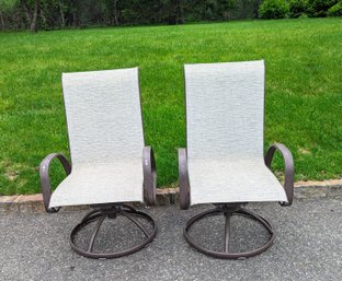Set Of 2 Swivel Outdoor Patio Dining Chairs