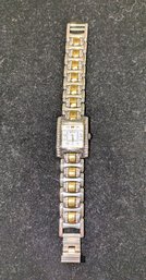 Ladies BRIGHTON 'Turin' Watch Silver & Gold Tone With Swarovski Crystals Wristwatch