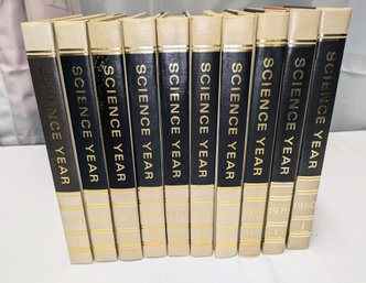 Vintage World Book Science Year Book Lot Of 10 (1971-1980)