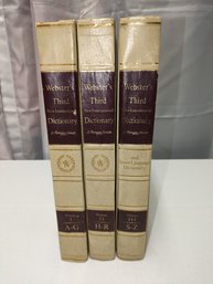 Vintage Webster's Third New International & Seven Language Dictionary - Set Of 3 (a - Z)