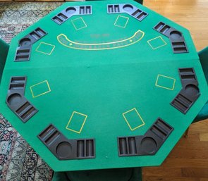 48-inch Foldable 8-Player Black Jack/Poker Card Table Top Layout