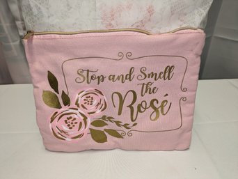 Stop N Smell The Rose, Zippered Essentials/Cosmetic Bag