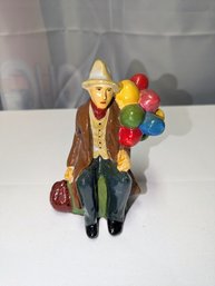 Vintage MCM Chalkware Balloon Man Figurine