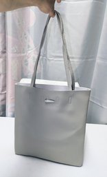 Light Gray Leather Tote (Brand New In Bag) - 1 Of 7
