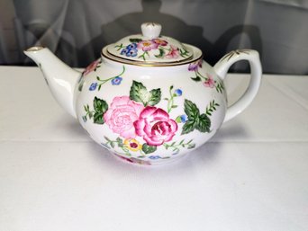 Vintage Hand Painted Asian Floral Design Tea Pot