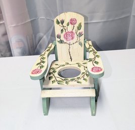 Wood Adirondack Plant Holder Chair