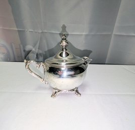 Vintage Silver Plate Lidded Cream/Milk Pitcher