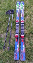 Nordica Dobermann SL 150 Skis With Axis Speed Alloy Poles