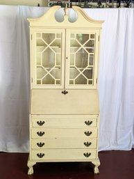 Vintage Secretary Hutch With Lock & Key