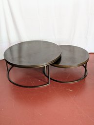 Vintage MCM Mitchell Gold & Bob Williams Round Nesting Coffee Tables