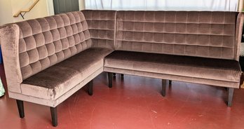 Artistic Frame Brown Plush 2 Piece Banquette