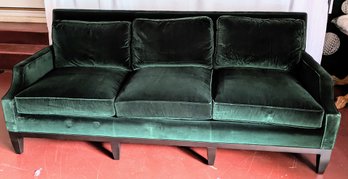 Vintage Ferrell Mittman Emerald Green Velour Sofa