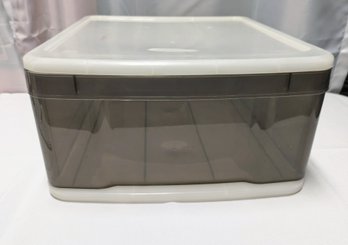 Plastic Storage Bin Smoked Drawer