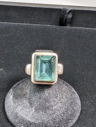 Aquamarine Sterling Ring