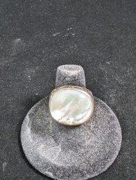 Sterling Mother Of Pearl Ring Sz 6.5