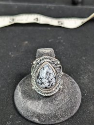 Sterling Ring Dendritic Opal