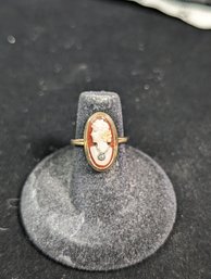 10k Gold Cameo Ring Sz 6