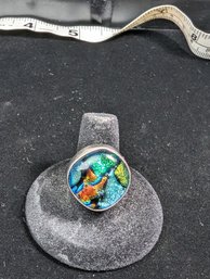 Sterling Ring Copper Oyster Turquoise