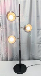 Vintage MCM 3 Light Positionable Chrome Ball Lamp