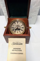 Vintage Sunbeam Battery Operated Ship Design Quartz Clock