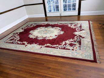 Vintage Oriental Aubusson Wool Rug - 95' By 125'