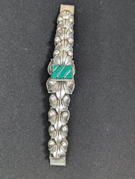 Sterling Green Stone Bracelet