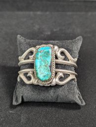 Silver Turquoise Cuff Unmarked