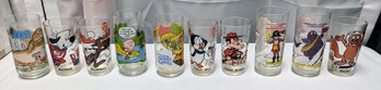 Set Of 10 Vintage Collector Glasses