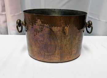 Vintage Hammered Copper Dual Wine Ice Bucket Cooler, France