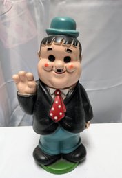 Vintage Christopher Radko - 1970s Blow Mold Oliver Hardy Bank