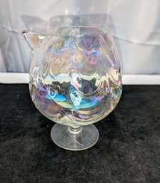 Iridescent Luster Loop Optic Brandy Snifter - West Virginia Glass