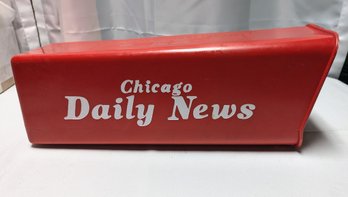 Motor Route Supplies 'Chicago Daily News' Newspaper Box