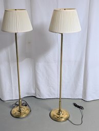 Pair Of Brass Floor Lamps