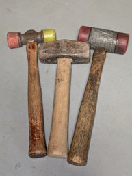 Lot Of 1 Lump Hammer & 2 Mallots