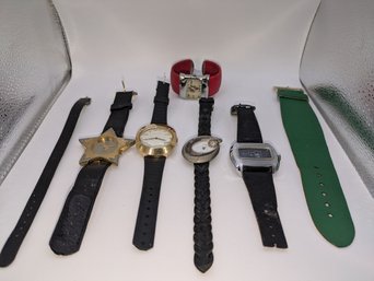 Lot Of 5 Vintage Watches & 2 Bands